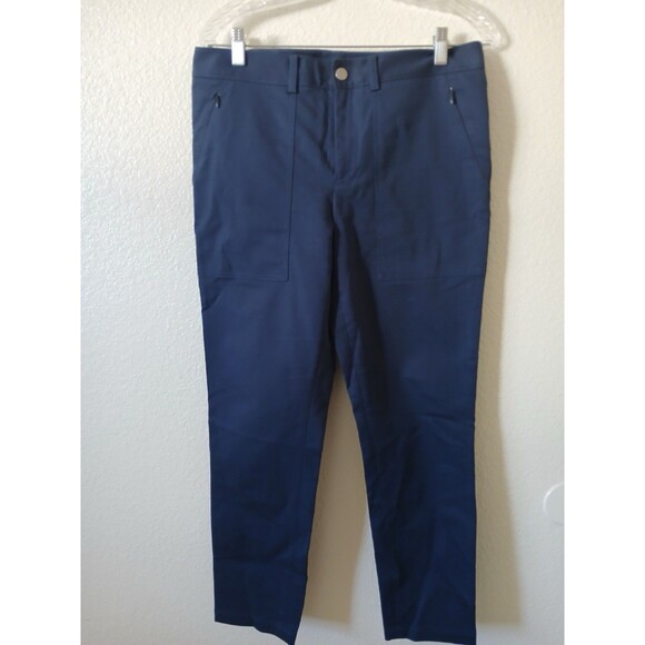 Club Monaco Womens Pants Navy Skinny  Size 8 High Rise Trousers Pockets Front - Picture 2 of 16